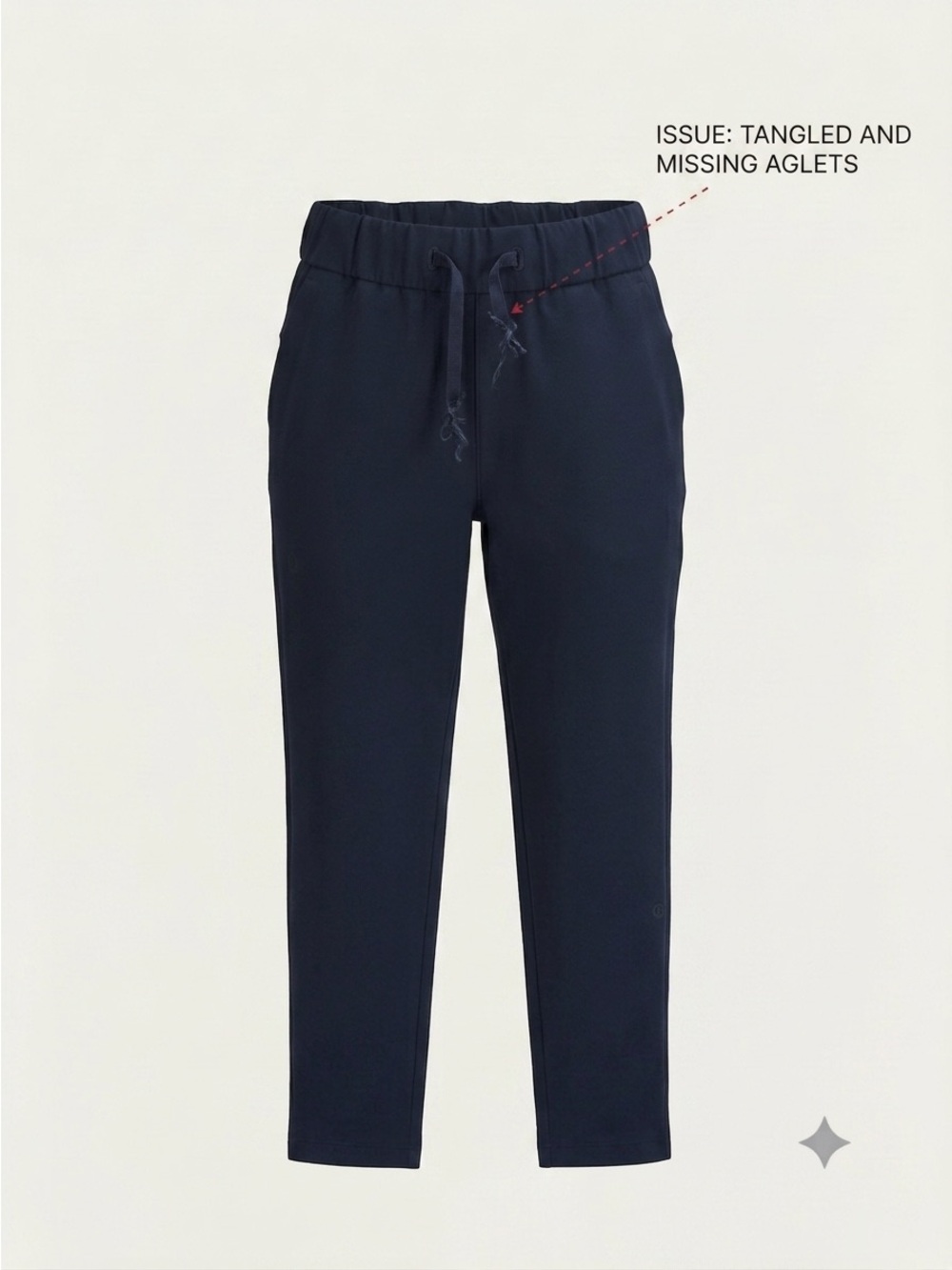 Lululemon On the Fly Pant – True Navy - Size 4 - Drawstring Issue
